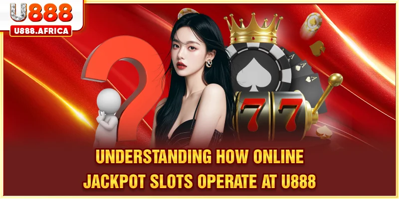 How do online jackpot slots work at U888?