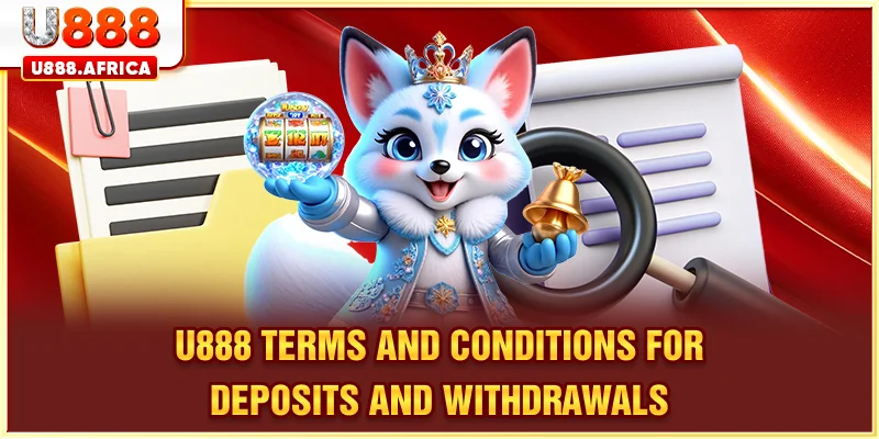 U888 terms and conditions for deposits and withdrawals